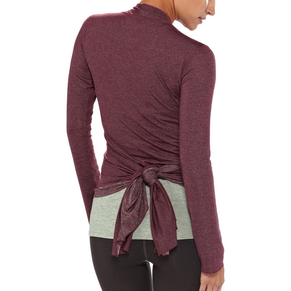 Patagonia Glorya Wrap Top/Blouse/Shirt Sz L Gray Long Sleeve - Picture 3 of 10